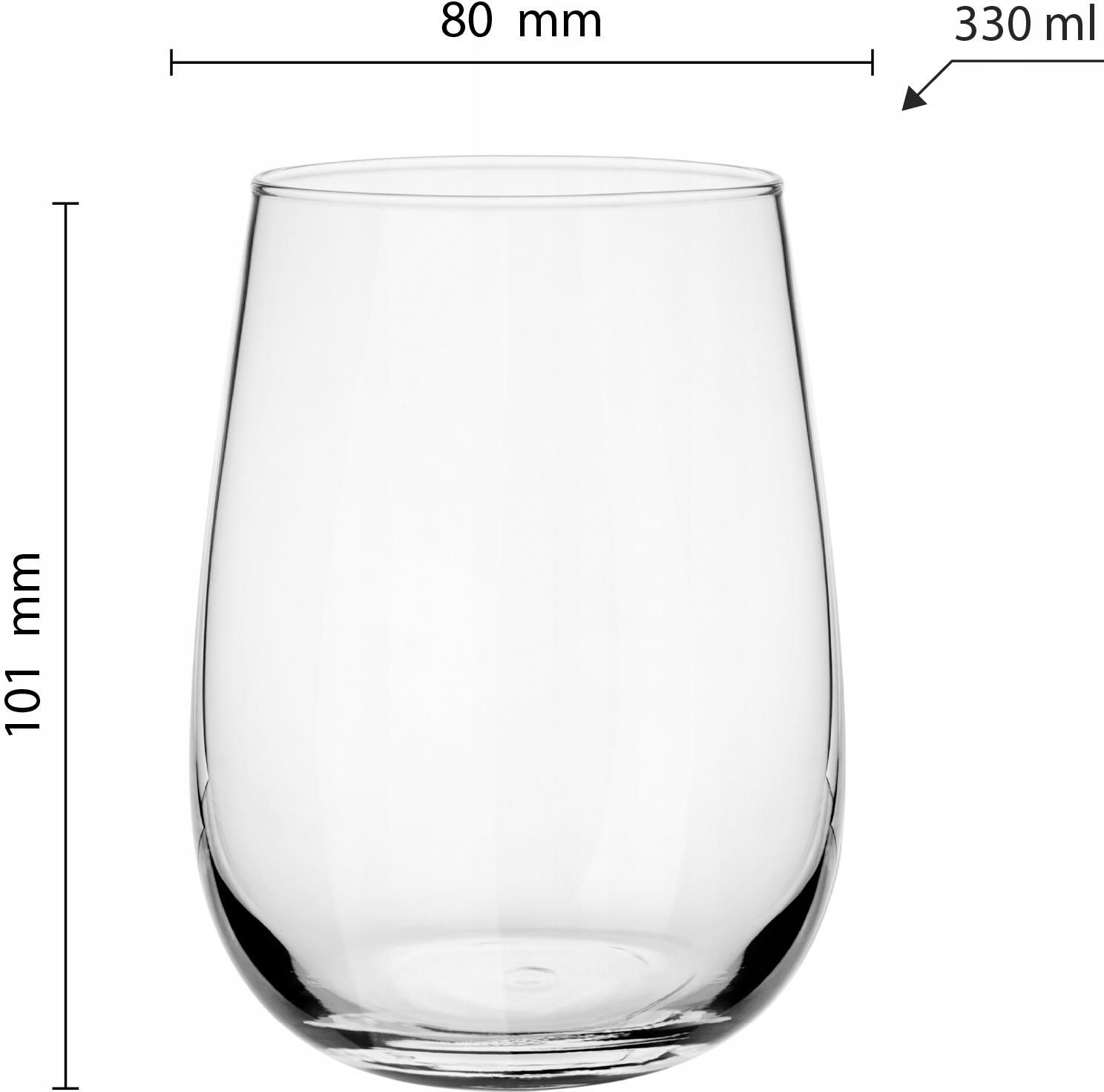 Glasmark KROSNO 1992 Gaja KPL6 - Bicchiere Da 330 Ml