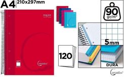 Zdjęcie Cervantes Notatnik A4/120K Kołowy Kratka Mix - Luboń