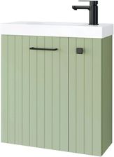 Zdjęcie Uptrend NOOK Szafka z umywalką 55 cm Szałwiowa zieleń, czarny mat uchwyt 010-SU55-08+TR41366 - Kamieńsk