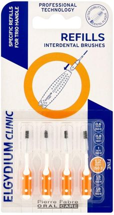 Elgydium Pie000173 Szczoteczki Międzyzębowe Clinic Refills Wkłady 4szt. Iso 3 (Pomarańczowe)