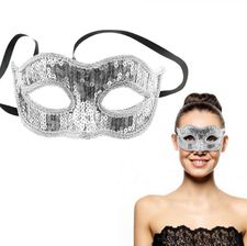 Zdjęcie Godan Maska Cekinowa Srebrna - Gostynin