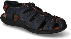 Zdjęcie Sandały Rieker 22021-14 Granatowe - Jedwabne