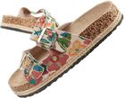 Lee Cooper buty laczki damskie klapki wielokolorowe w kwiaty wygodne