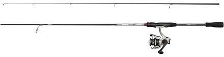 Abu Garcia Max X Spinning Combo, wędka słodkowodna, kołowrotek sandacz i sandacz, mocna lekka i wszechstronna, czarno-szara, 2,44 m umiarkowana szybka