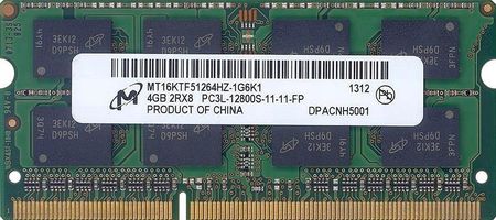 Podzespoły do laptopa Micron Pamięć Ram 4Gb Ddr3 Sodimm Pc3L