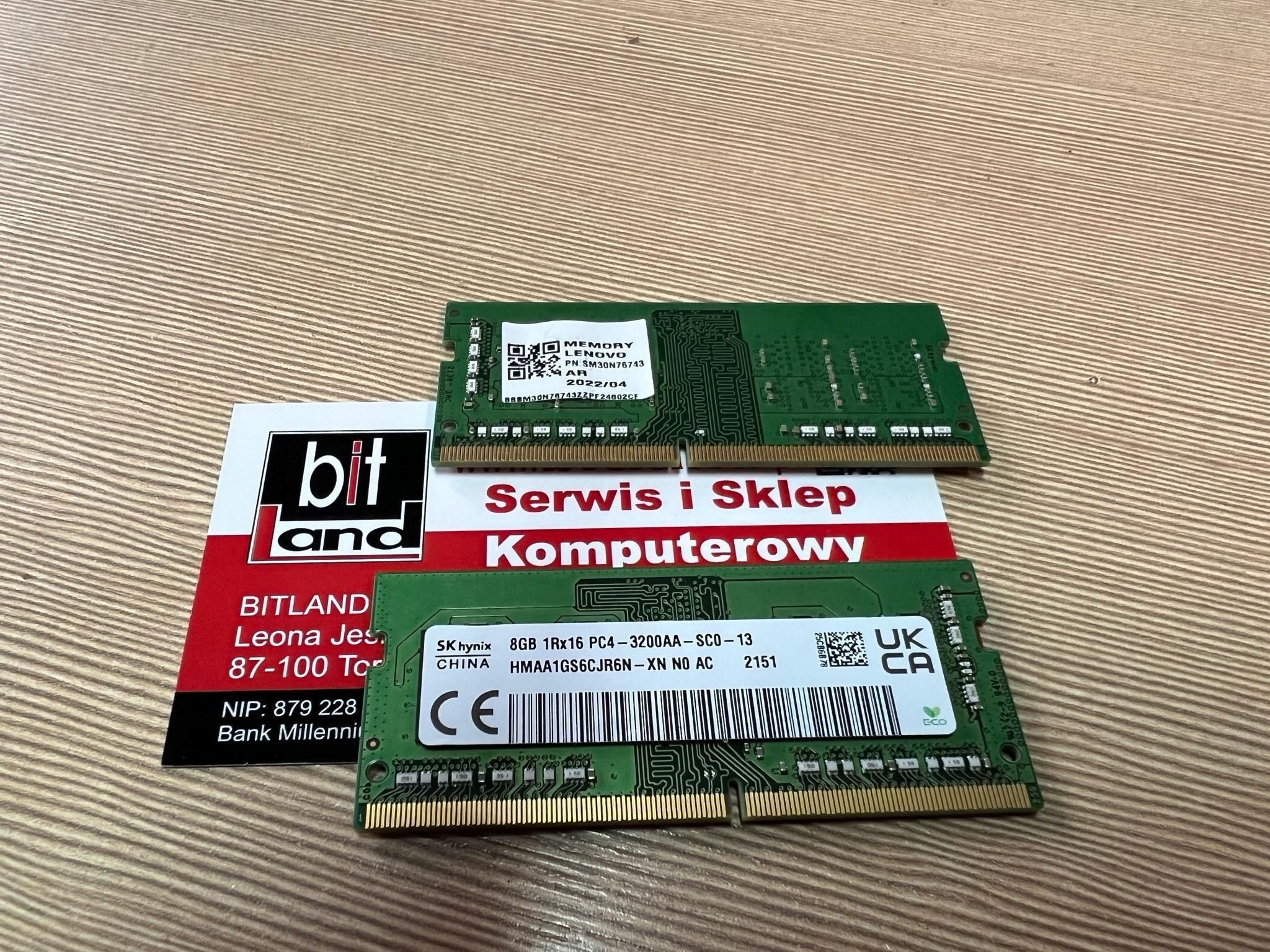 Podzespoły do laptopa Sk Hynix Pamięć 8Gb Ddr4 Sodimm 3200