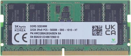 Podzespoły do laptopa Sk Hynix 32Gb 5600 Pc5-5600B Sb0-1010-Xt
