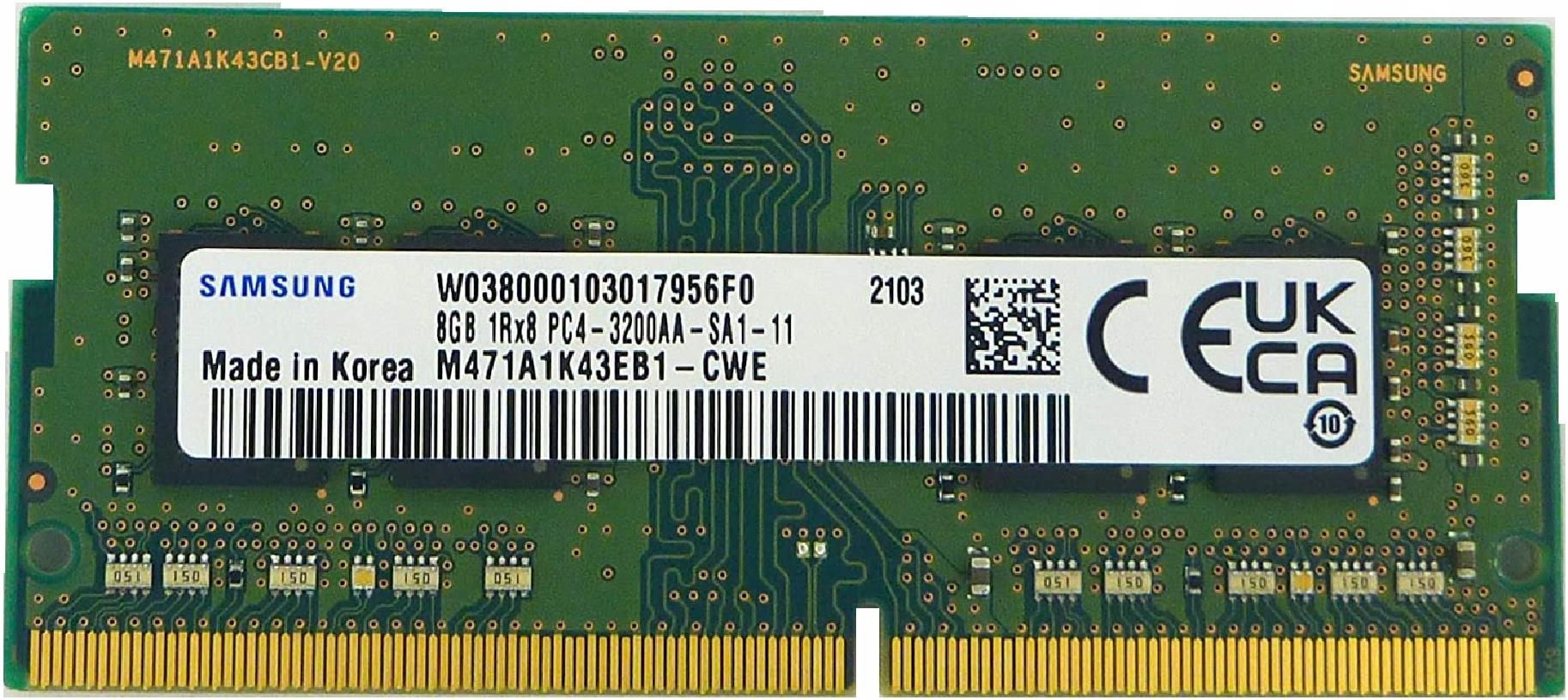 Podzespoły do laptopa Samsung Pamięć laptop 8GB DDR4 1Rx8