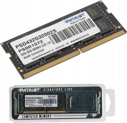 Podzespoły do laptopa Patriot 32GB DDR4 pamięć laptopa Aio sodimm