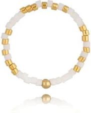 Zdjęcie By Dziubeka Pierścionek z białymi koralikami Beads PSC0331  - Trzebinia