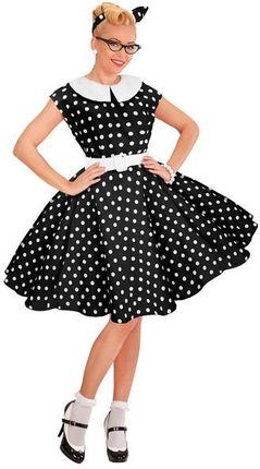 W Widmann Milano Party Fashion Kostium Rock'N'Roll Moda Lat 50 Tych Sukienka Z Halką Paskiem Opaską Na Włosy Kostiumy Fantazyjne 27293