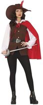 Fiestas Guirca Czerwony Damski Kostium Muszkieterki Kostiumy Damskie Z Czapką Muszkieterów Rozmiar S 86008