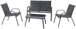 Zdjęcie Mirpol Zestaw Mebli Ogrodowych Rivet Czarny - Otyń