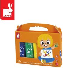 Zdjęcie Janod J04703 Farby Na 5 Palców Dla Niemowląt Od 1 Roku Życia Tubka 75Ml Przetestowane Dermatologicznie I Zmywalne Idealne Małych Dzieci - Sosnowiec