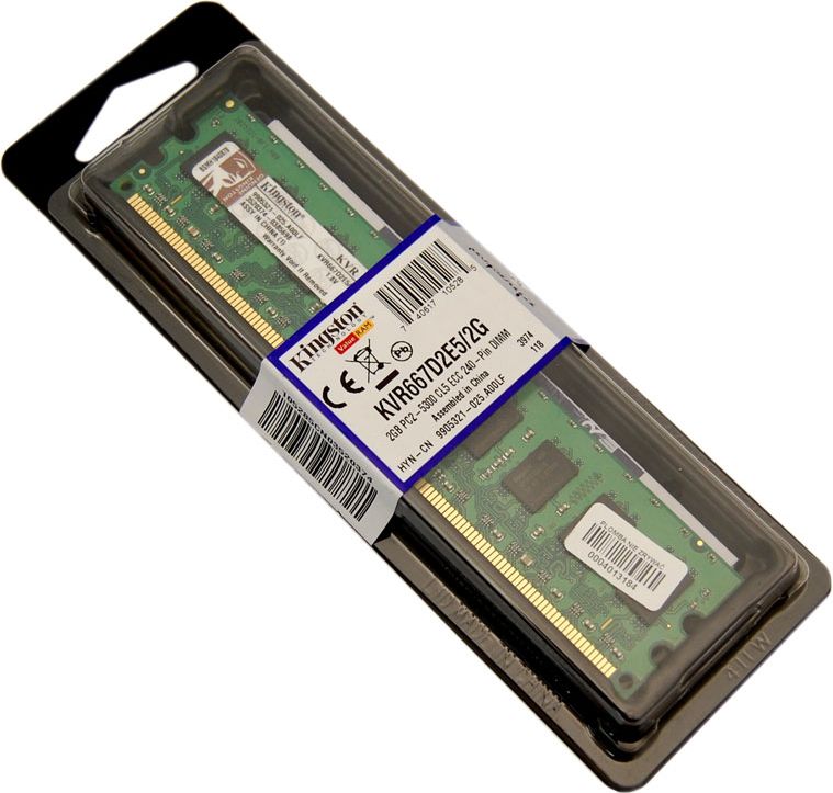 Pamięć RAM Kingston DIMM DDR2 2GB 667MHz CL5 ECC (KVR667D2E5/2G