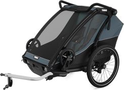 Zdjęcie Przyczepka rowerowa dla dziecka, podwójna - THULE Chariot Cab, Dark Slate - Wisła