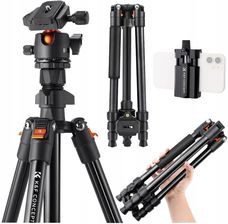 Zdjęcie STATYW TRIPOD DO APARATU FOTOGRAFICZNY + Głowica 3D uchwyt na telefon K&F - Działoszyn