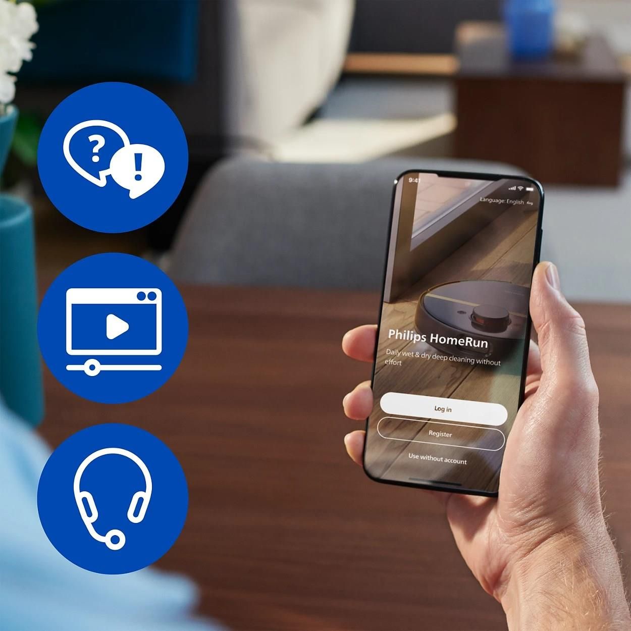 фото Робот-пилосос з вологим прибиранням Philips HomeRun Series 5000 XU5100/10