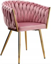 Zdjęcie Ehokery Krzesło Cofton Gold Velvet Różowy - Bydgoszcz