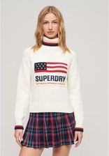 Zdjęcie Superdry Dla Kobiet W6110538A Beżowy Sweter Americana S Bawełna - Tarczyn