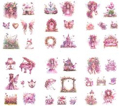 Zdjęcie Dp Craft Naklejki Pet Połyskujące Wróżki Pink 6 Arkuszy - Karczew