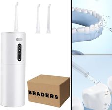 Zdjęcie IRYGATOR DO ZĘBÓW BEZPRZEWODOWY USB 3 TRYBY 2 DYSZE DENTYSTYCZNY BRADERS - Korsze