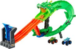 Zdjęcie Hot Wheels Tor Monster Trucks Rekiny Vs Dinozaury Smoczy Wyścig JFR06 - Michałowo