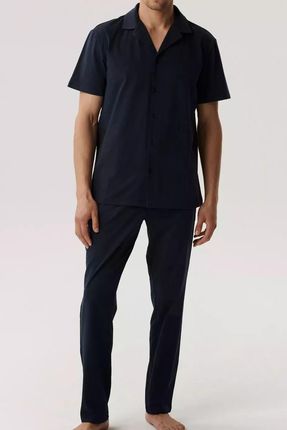 Piżama męskarozpinana Atlantic BNMP-002 granatowa (M)