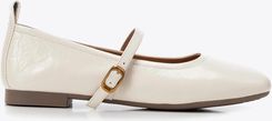 Zdjęcie Skórzane baleriny w stylu Mary Jane kremowe - Piaseczno