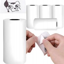 Zdjęcie PAPIER TERMICZNY DO MINI DRUKARKI SAMOPRZYLEPNY 55 MM 5 ROLEK SZYBKI DRUK - Prochowice