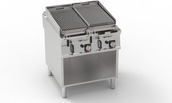 Tecnoinox Grill Lawowy Gazowy Z Dwoma Płytami Na Szafce Otwartej 20kW ...