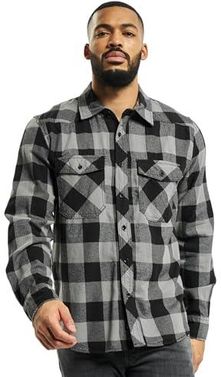 Brandit Mężczyźni Check Shirt Koszula, Czarny/Szary, M [esnt]