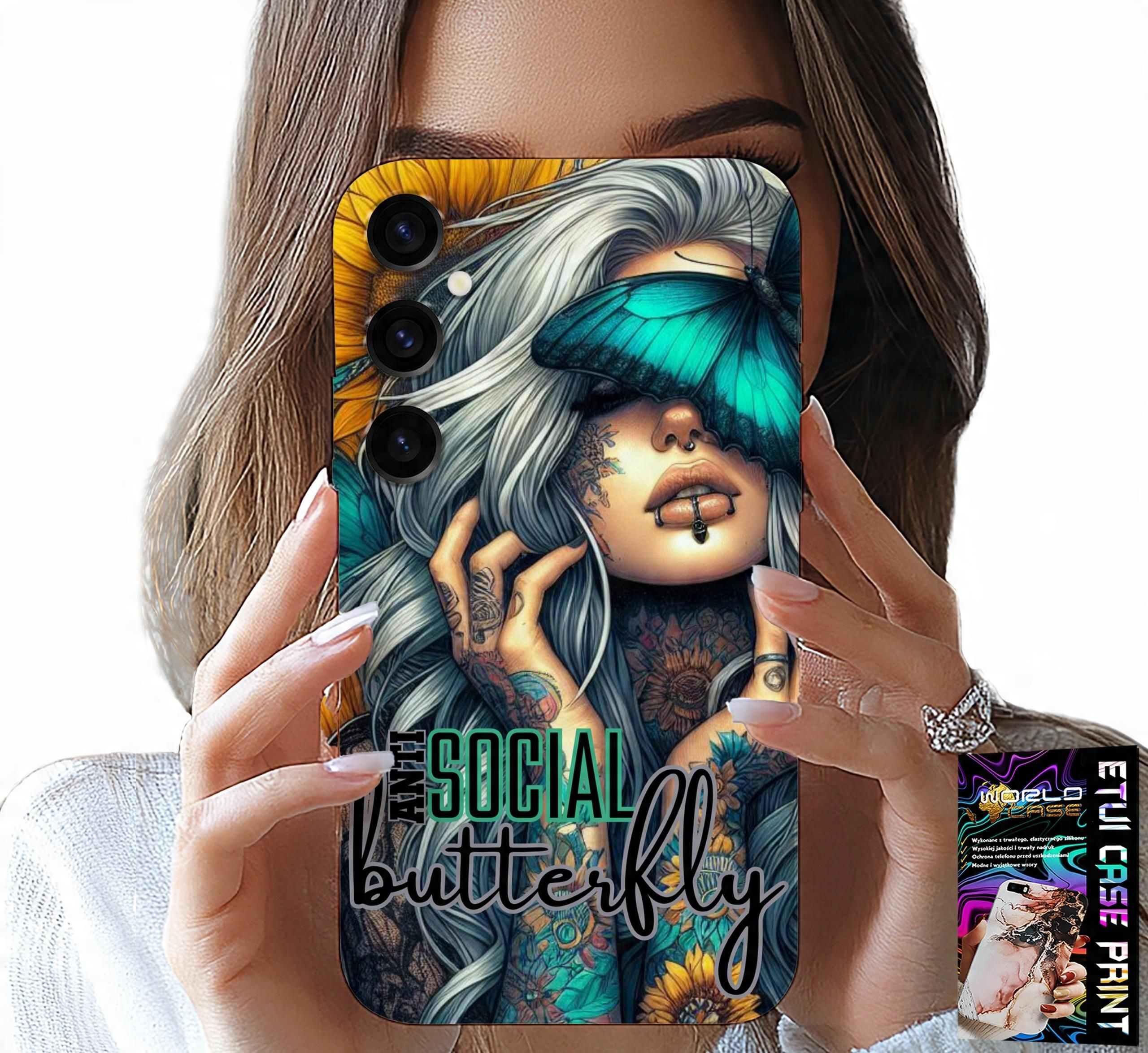 Etui Do Samsung Galaxy A34 5G Anti Social Butterfly Motylek