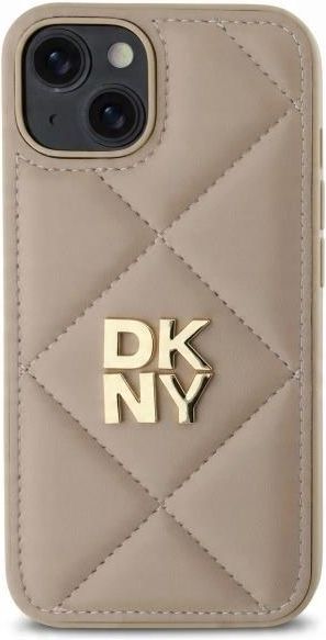 Dkny Etui Quilted Stack Logo Do Iphone 14 Beżowe Etui na telefon