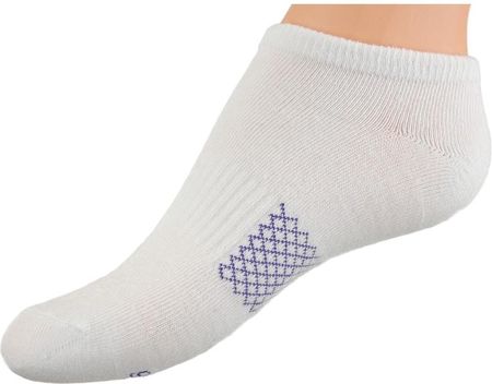 1x Biało Fioletowe miękkie damskie skarpety stopki Hanes USA
