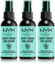 Zdjęcie Nyx Professional Makeup Make Up Setting Spray Dewy Finish 3Er Set Spray Utrwalający 180ml Nr. 02 - Dewy Finish - Stawiszyn