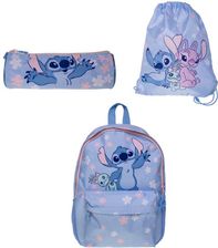 Zdjęcie Stor Stitch Medium Backpack 35X26X18Cm + Round Pencil Case Drawstring Gym Bag 35X45 Bundle - Strzelno