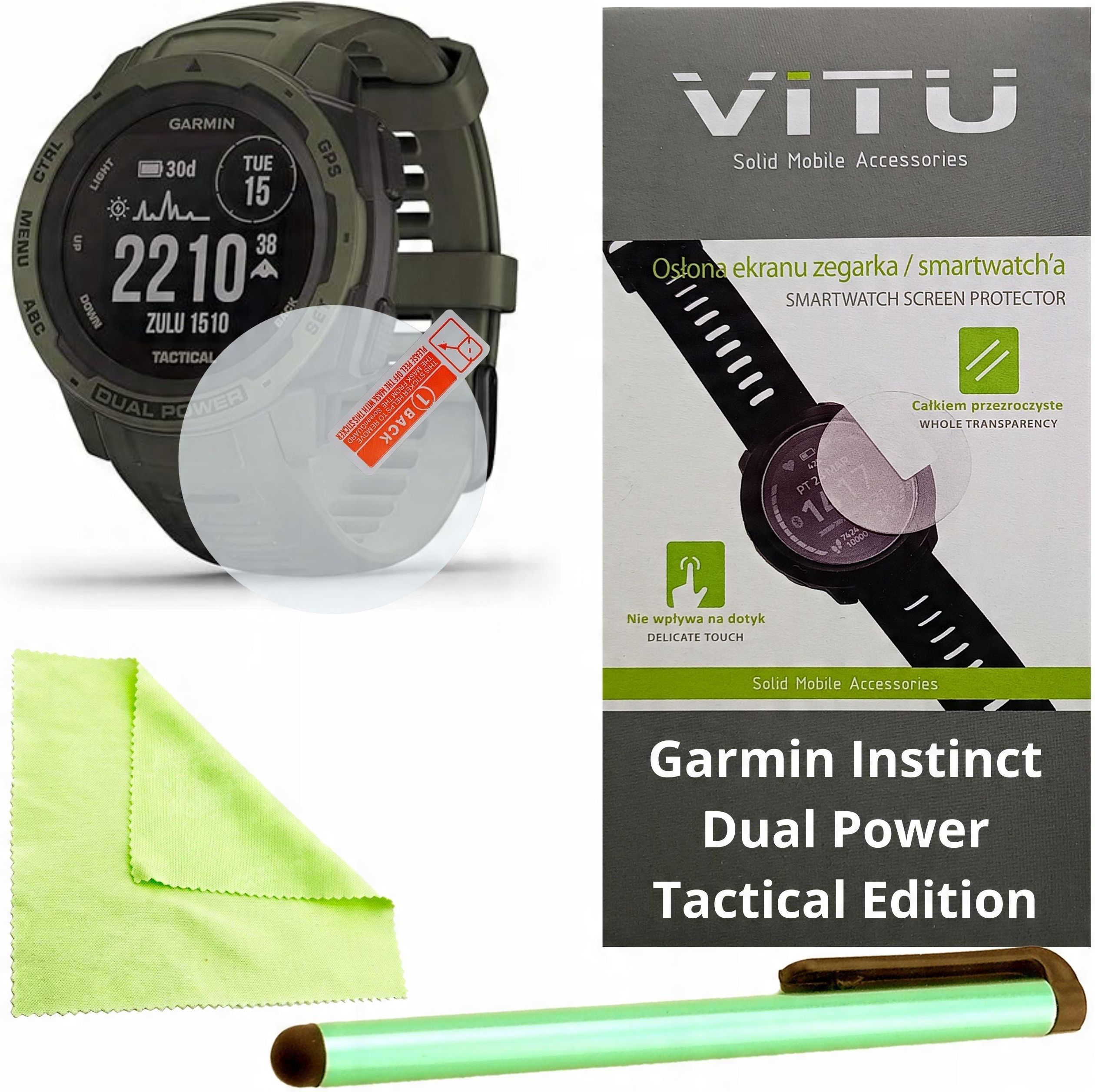 Garmin instinct durl power Vitu Szkło Garmin Instinct Dual Power Tactical Edition