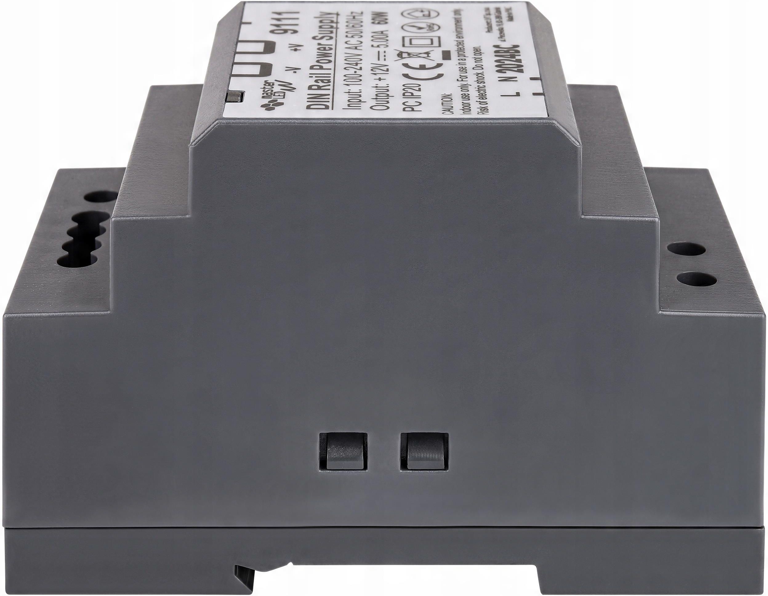 Zasilacz Na Szyne Stałonapięciowy Din 12V 60W 5A Ip20 Do Rozdzielni ...
