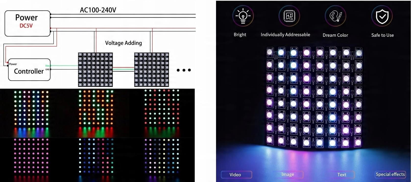 Panel Matrycowy Argb Ws2812B 8x8 Led 5V Cyfrowy Moduł - Opinie i ceny ...