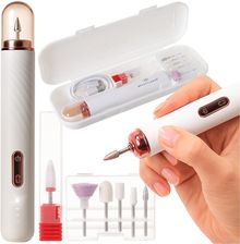 Zdjęcie Frezarka Do Paznokci Manicure Pedicure Bezprzewodowa + Frezy Zestaw W Etui Beautylushh 25805 - Rydułtowy