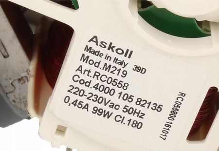 確認 まあ Whirlpool Pompa Myjąca Zmywarki Askoll Mod.M219 481072628031