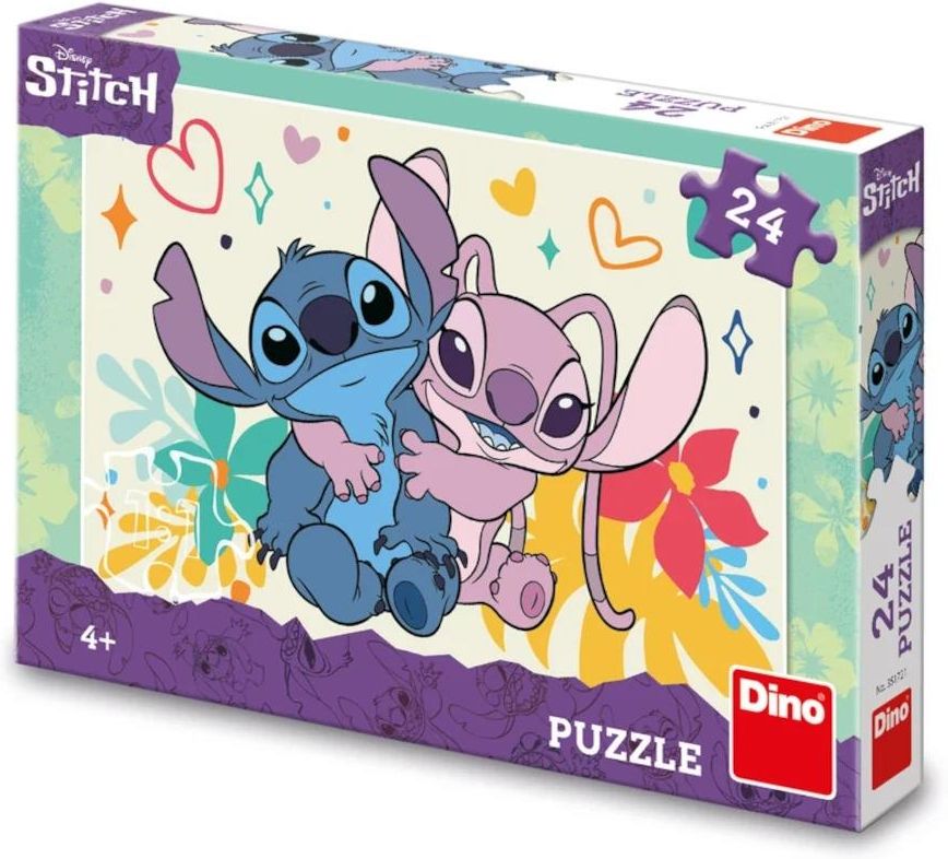 Disney - JANJAN Dino Toys Disney Stitch,Puzzle Stitch i Angel 24 el. dla