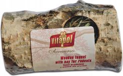 Zdjęcie Vitapol Drewniany Tunel Z Siankiem Dla Chomika Naturalna Zabawka 10 Cm S (ZVP6100) - Brzeg