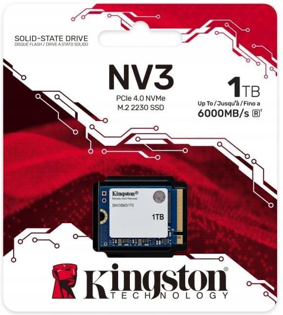 Dysk SSD Kingston NV3 1TB M.2 2230 PCI-e 4.0 NVMe