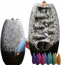 Zdjęcie KOMINEK ZAPACHOWY CERAMICZNY WODOSPAD KADZIDŁO AROMATERAPIA + 10 KNOTÓW - Siechnice