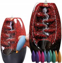 Zdjęcie KOMINEK ZAPACHOWY CERAMICZNY WODOSPAD KADZIDŁO AROMATERAPIA + 10 KNOTÓW - Marki