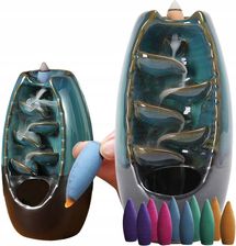 Zdjęcie KOMINEK ZAPACHOWY CERAMICZNY WODOSPAD KADZIDŁO AROMATERAPIA + 10 KNOTÓW - Siechnice