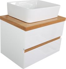 Zdjęcie SZAFKA POD UMYWALKĘ Z DĘBOWYM BLATEM | 50 CM | NOWOŚĆ - Stryków