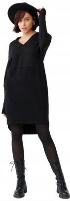 Sukienka tunika czarna z motywem Ćmy/Motyla EKG BS roz. 36/38